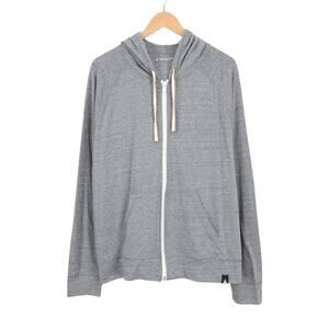 NWOT American Giant Men's Lightweight Full Zip Hoodie Gray Heather Size 2XL